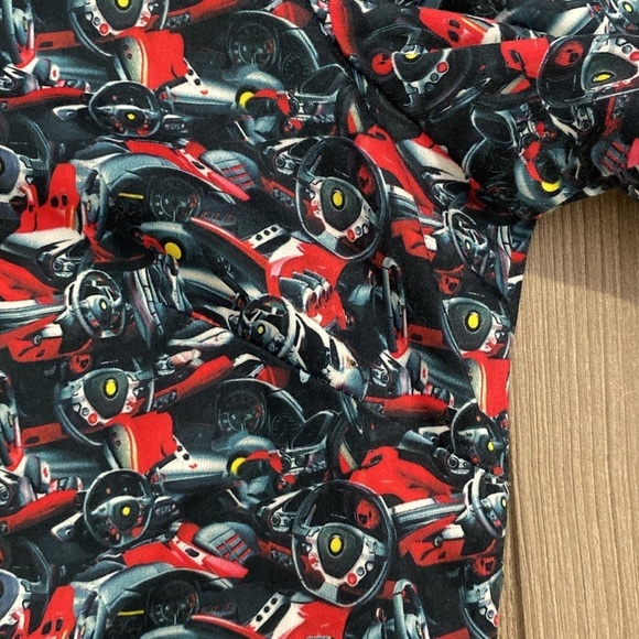 Robert Graham Exclusive Ferrari Car Black and Red Button Down Long Sleeve - XS - Picture 9 of 13